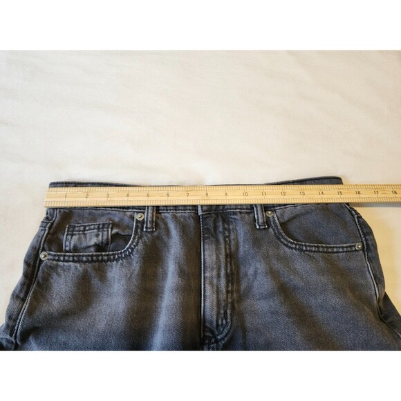 Universal Thread size 2/26 Boyfriend Fit Raw Hem Mid Rise Black Wash 100% cotton - Picture 5 of 11
